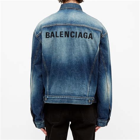 balenciaga logo jacket replica|balenciaga denim jacket men's.